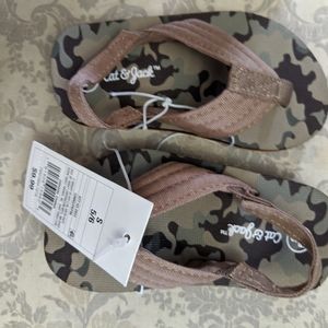 Toddler boy flip flops camo